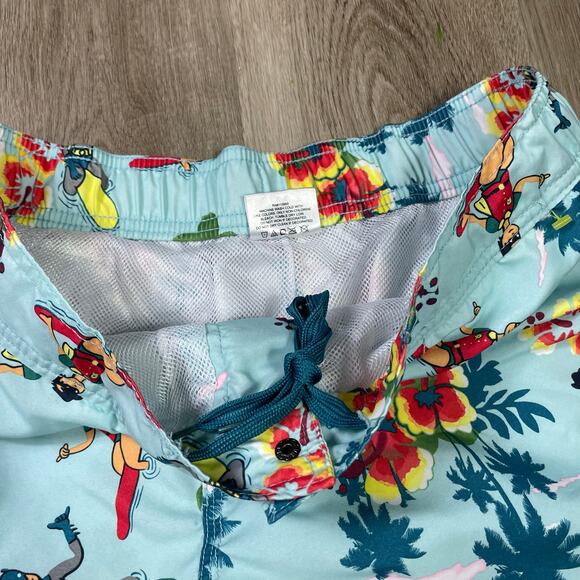 DC Comics Batman Surf Swim Trunks Mens Large Hawaiian Floral Boardshorts‎ - Picture 8 of 10